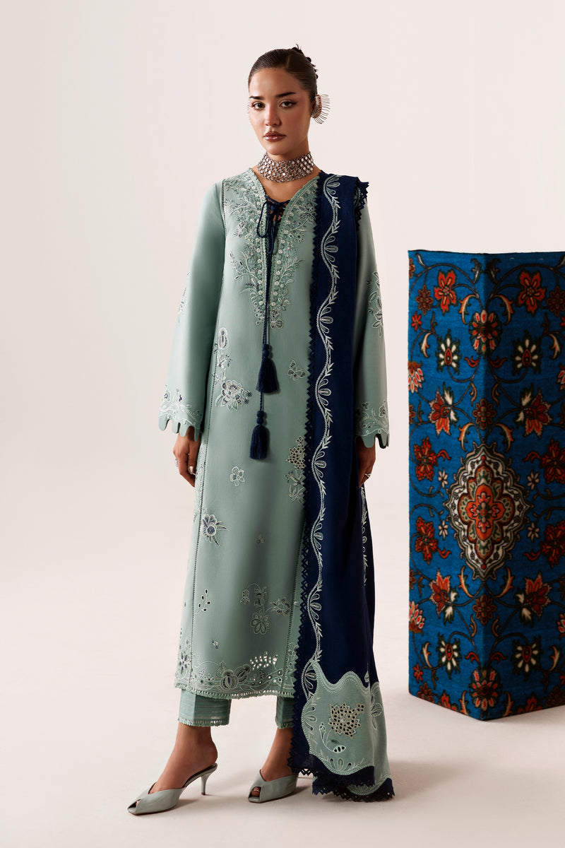 Qalamkar Qline Embroidered Linen Unstitched 3Pc Suit QLW-11 TALIYA