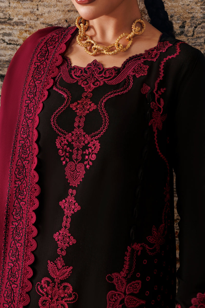 Qalamkar Qline Embroidered Linen Unstitched 3Pc Suit QLW-12 YANI