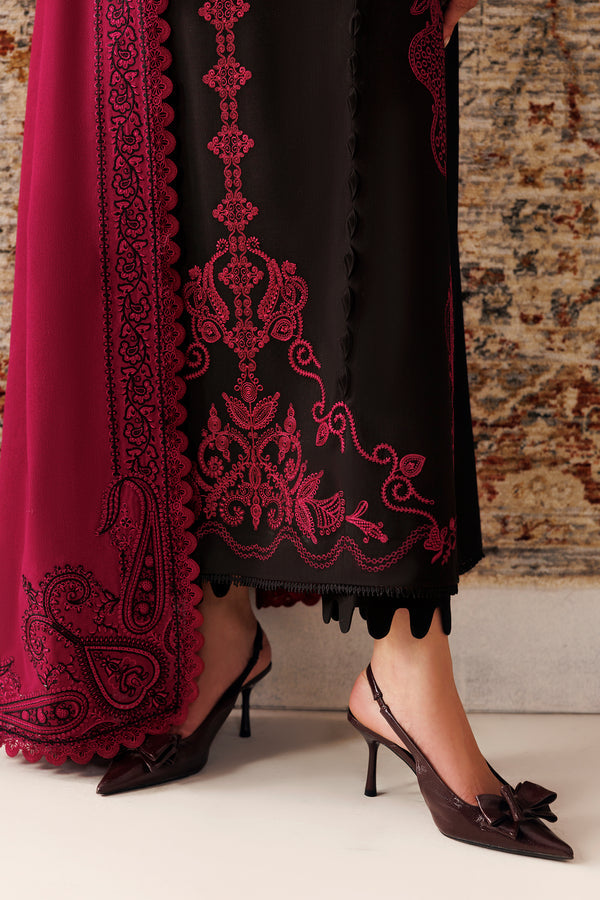 Qalamkar Qline Embroidered Linen Unstitched 3Pc Suit QLW-12 YANI