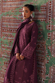 Qalamkar Qline Embroidered Linen Unstitched 3Pc Suit QLW-14 FARWA