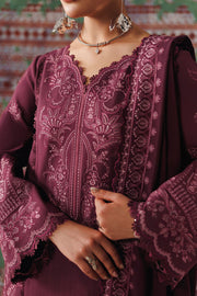 Qalamkar Qline Embroidered Linen Unstitched 3Pc Suit QLW-14 FARWA