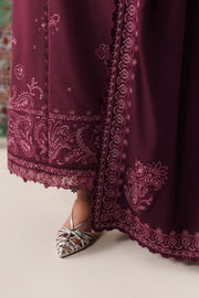 Qalamkar Qline Embroidered Linen Unstitched 3Pc Suit QLW-14 FARWA