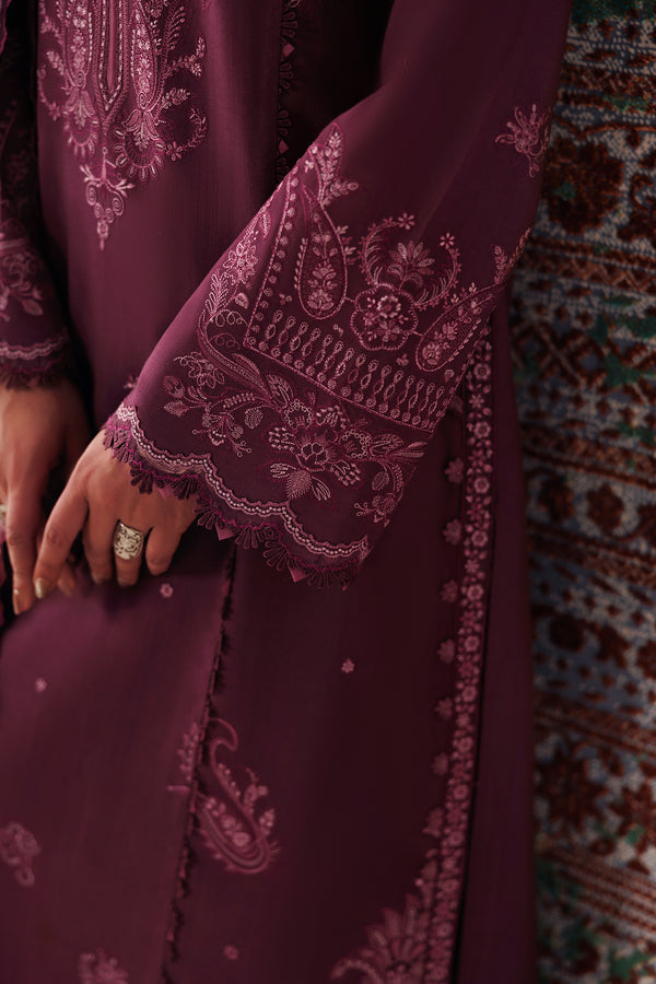Qalamkar Qline Embroidered Linen Unstitched 3Pc Suit QLW-14 FARWA