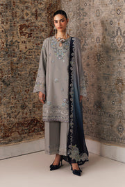 Qalamkar Qline Embroidered Linen Unstitched 3Pc Suit QLW-15 GINA