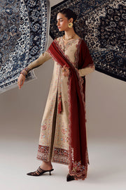 Qalamkar Qline Embroidered Linen Unstitched 3Pc Suit QLW-16 HAMNA
