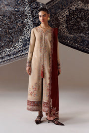 Qalamkar Qline Embroidered Linen Unstitched 3Pc Suit QLW-16 HAMNA