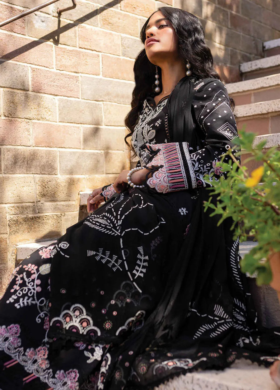 Qalamkar Qline Embroidered Lawn Unstitched 3Pc Suit QM-04 GIGI
