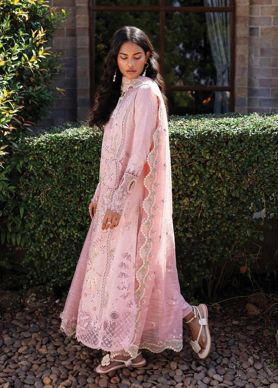 Qalamkar Qline Embroidered Lawn Unstitched 3Pc Suit QM-09 ROSALEE
