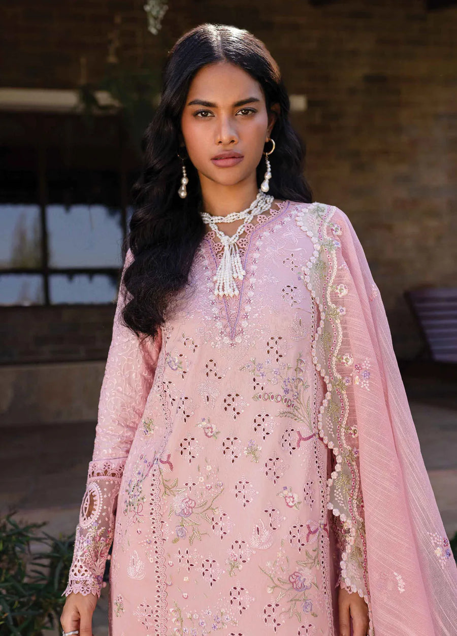 Qalamkar Qline Embroidered Lawn Unstitched 3Pc Suit QM-09 ROSALEE