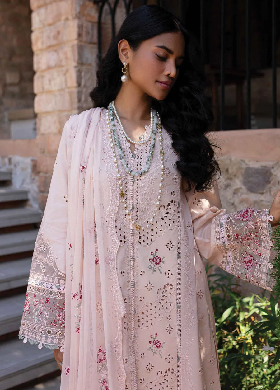 Qalamkar Qline Embroidered Lawn Unstitched 3Pc Suit QM-14 NEHA