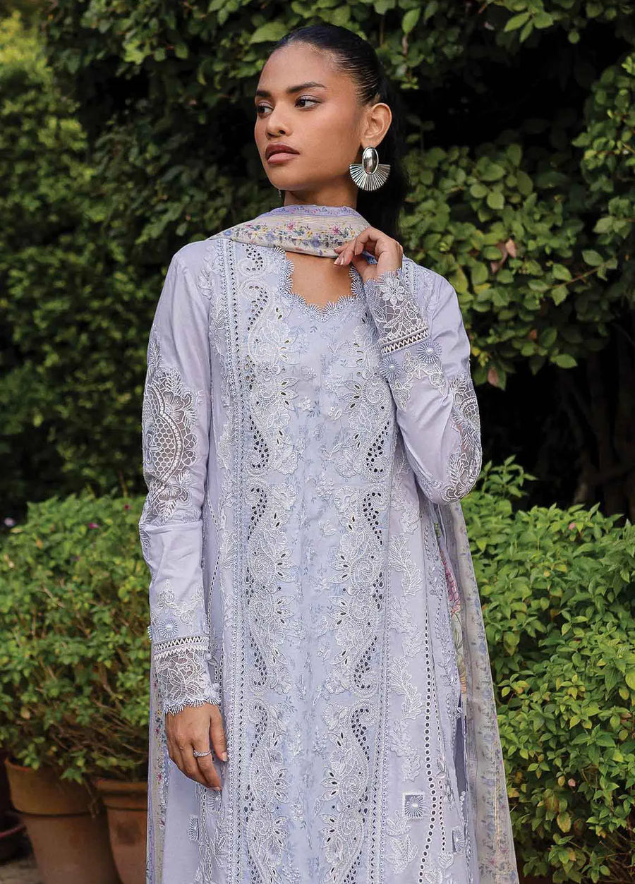 Qalamkar Qline Embroidered Lawn Unstitched 3Pc Suit QM-17 LYLA