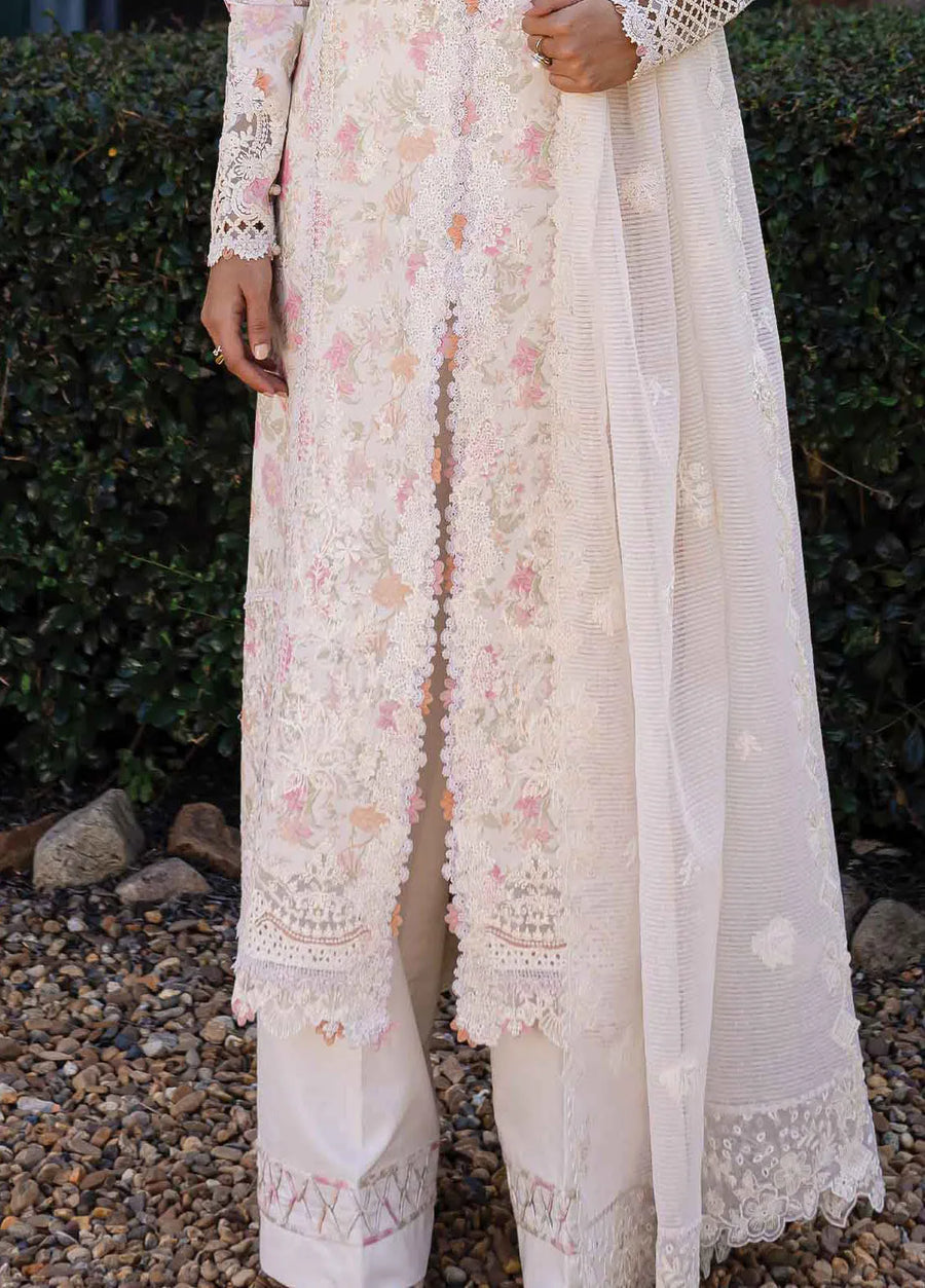 Qalamkar Qline Embroidered Lawn Unstitched 3Pc Suit QM-18 FEEHA