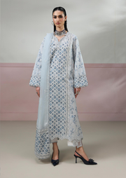 Qalamkar QPrints Embroidered Lawn Unstitched 3Pc Suit QQP-10B Aline