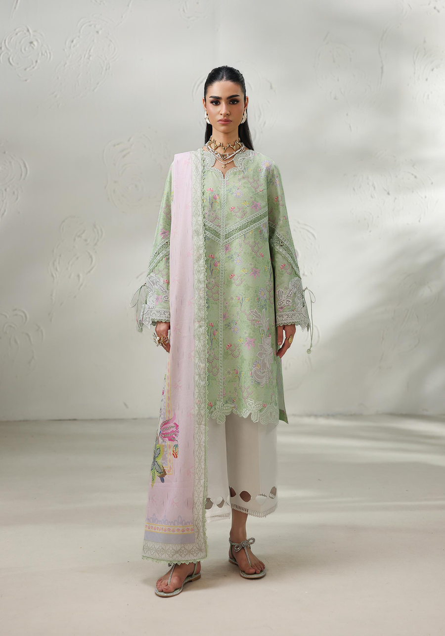 Qalamkar QPrints Embroidered Lawn Unstitched 3Pc Suit QQP-01A Talya