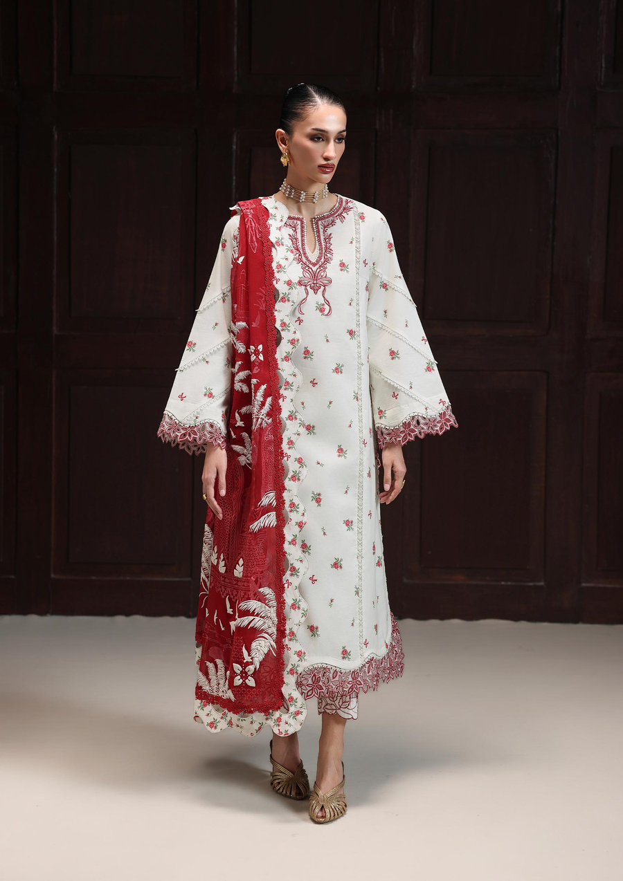 Qalamkar QPrints Embroidered Lawn Unstitched 3Pc Suit QQP-02B Hania