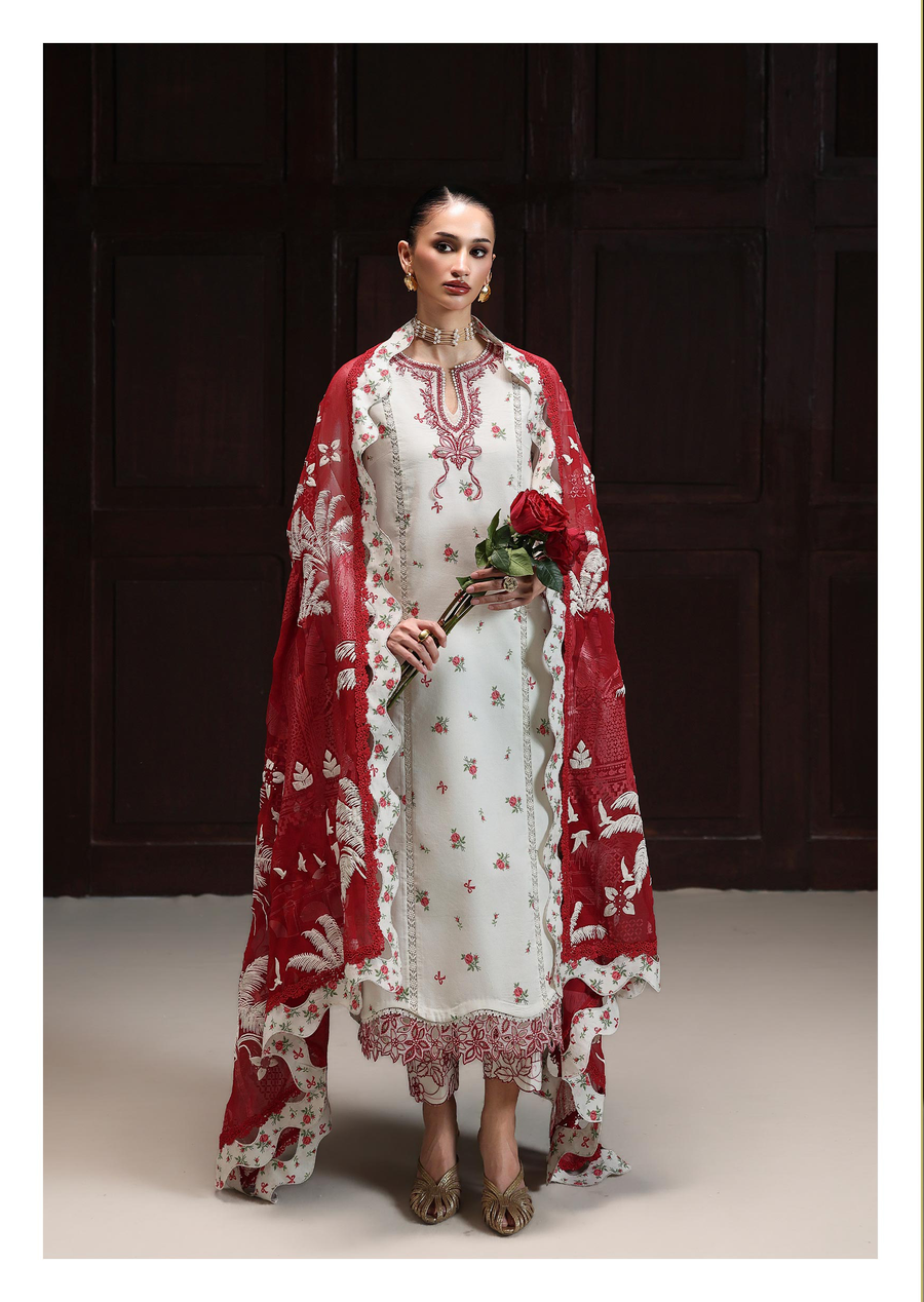 Qalamkar QPrints Embroidered Lawn Unstitched 3Pc Suit QQP-02B Hania