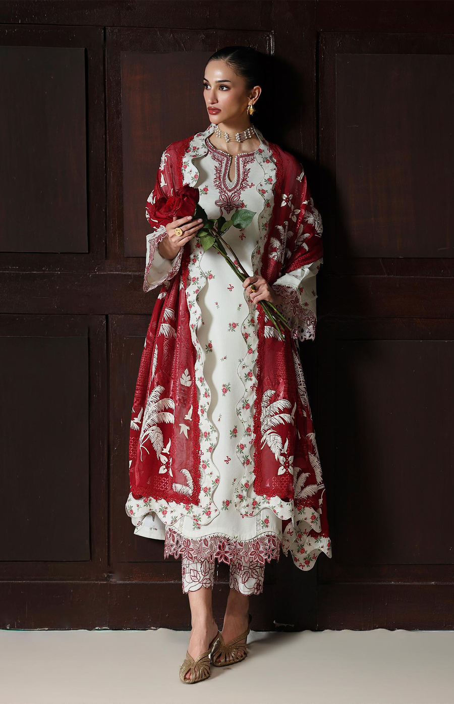 Qalamkar QPrints Embroidered Lawn Unstitched 3Pc Suit QQP-02B Hania
