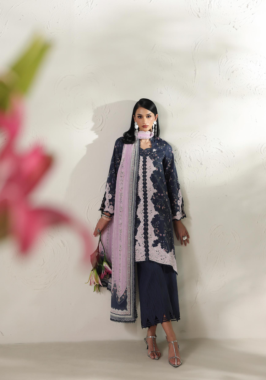 Qalamkar QPrints Embroidered Lawn Unstitched 3Pc Suit QQP-03A Zeena