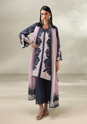 Qalamkar QPrints Embroidered Lawn Unstitched 3Pc Suit QQP-03A Zeena