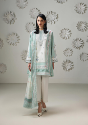 Qalamkar QPrints Embroidered Lawn Unstitched 3Pc Suit QQP-05B Rasha