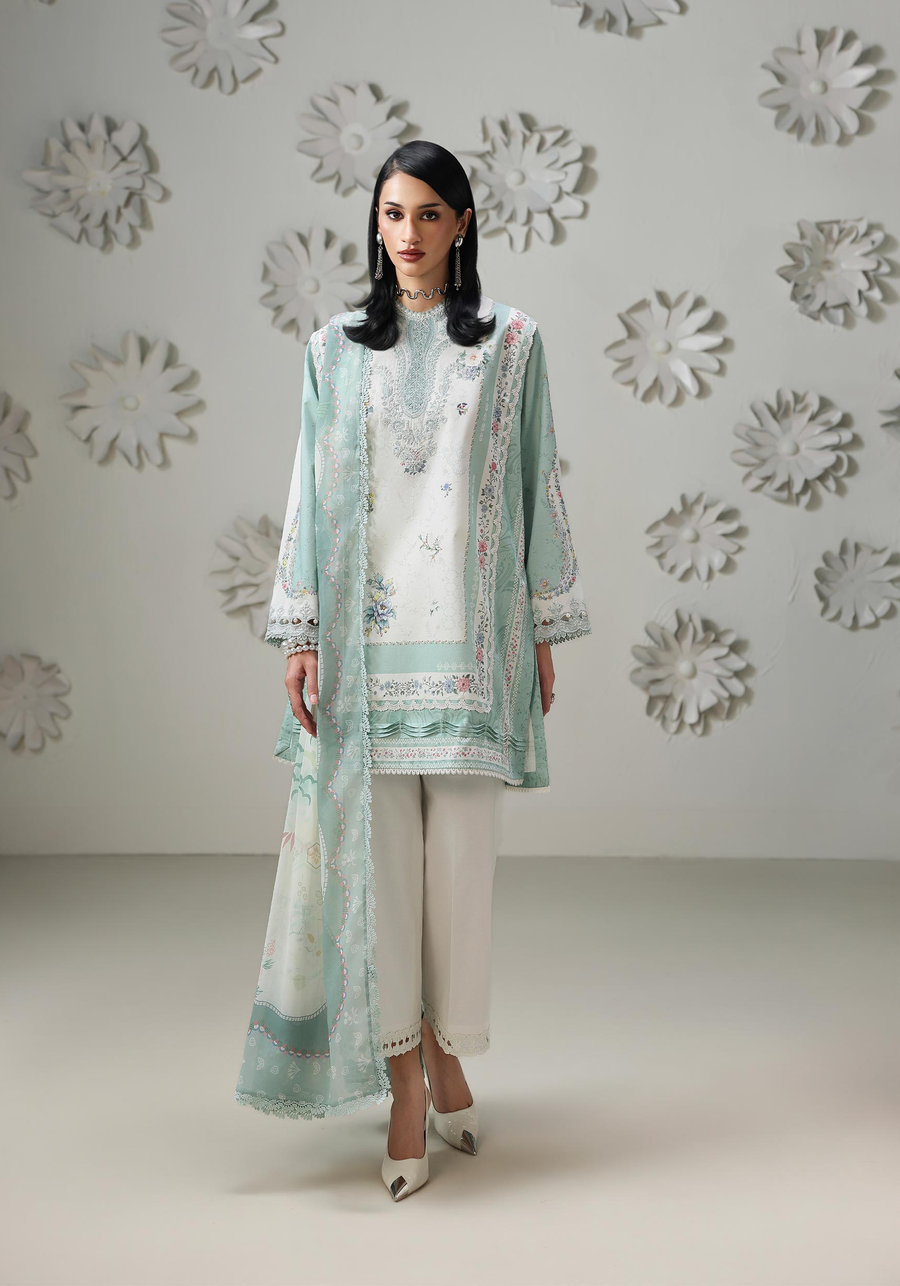 Qalamkar QPrints Embroidered Lawn Unstitched 3Pc Suit QQP-05B Rasha