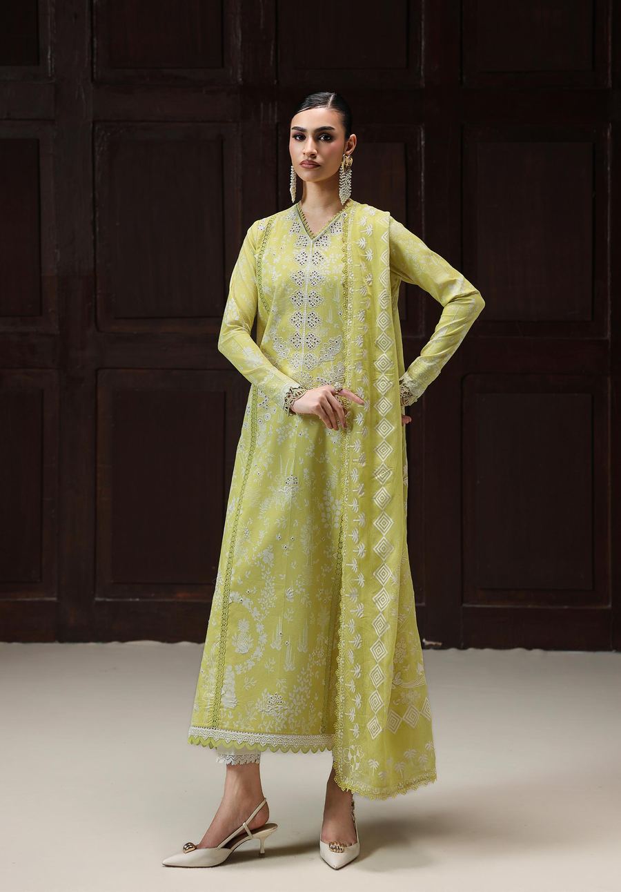 Qalamkar QPrints Embroidered Lawn Unstitched 3Pc Suit QQP-06B Zohra