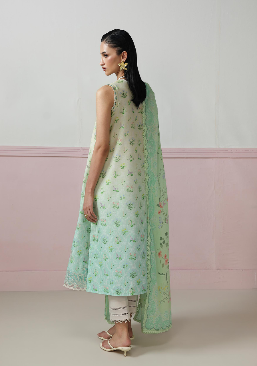 Qalamkar QPrints Embroidered Lawn Unstitched 3Pc Suit QQP-07B Della