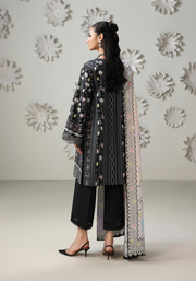 Qalamkar QPrints Embroidered Lawn Unstitched 3Pc Suit QQP-08A Amel