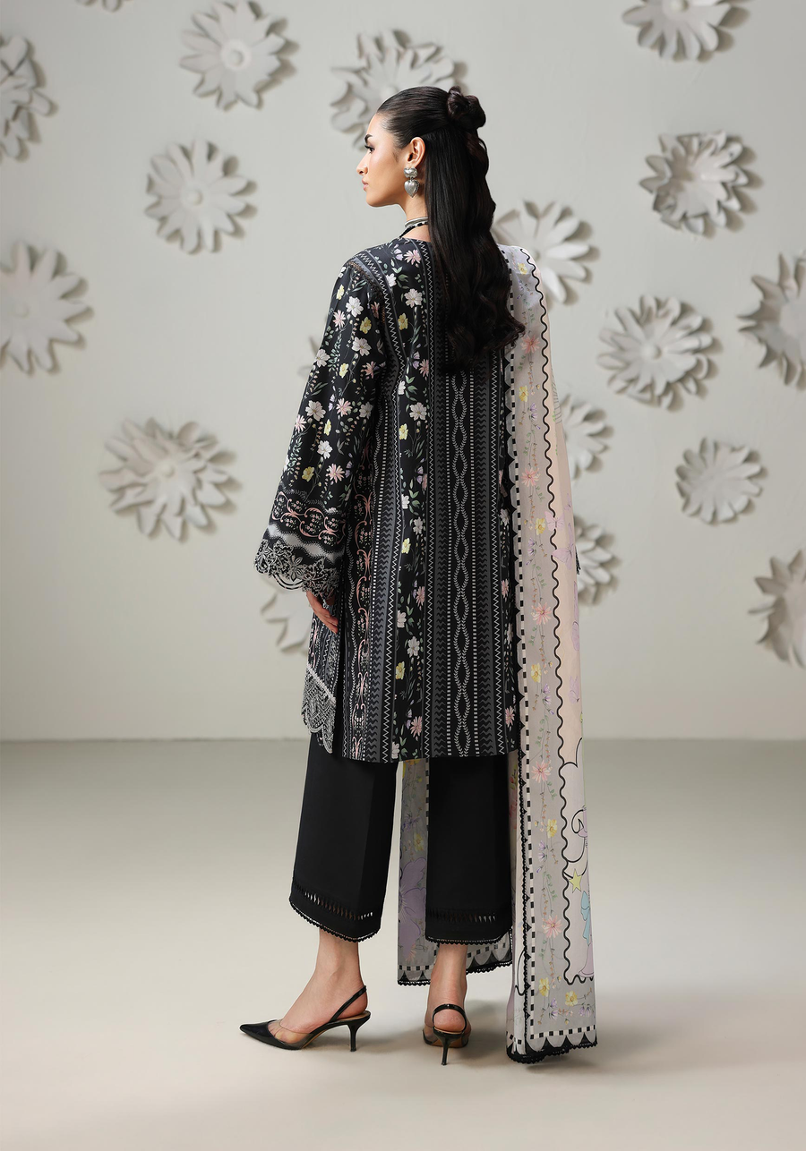 Qalamkar QPrints Embroidered Lawn Unstitched 3Pc Suit QQP-08A Amel