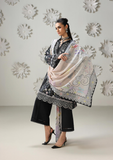 Qalamkar QPrints Embroidered Lawn Unstitched 3Pc Suit QQP-08A Amel