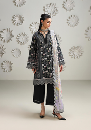 Qalamkar QPrints Embroidered Lawn Unstitched 3Pc Suit QQP-08A Amel