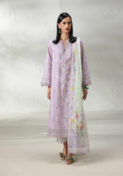 Qalamkar QPrints Embroidered Lawn Unstitched 3Pc Suit QQP-08B Elsie