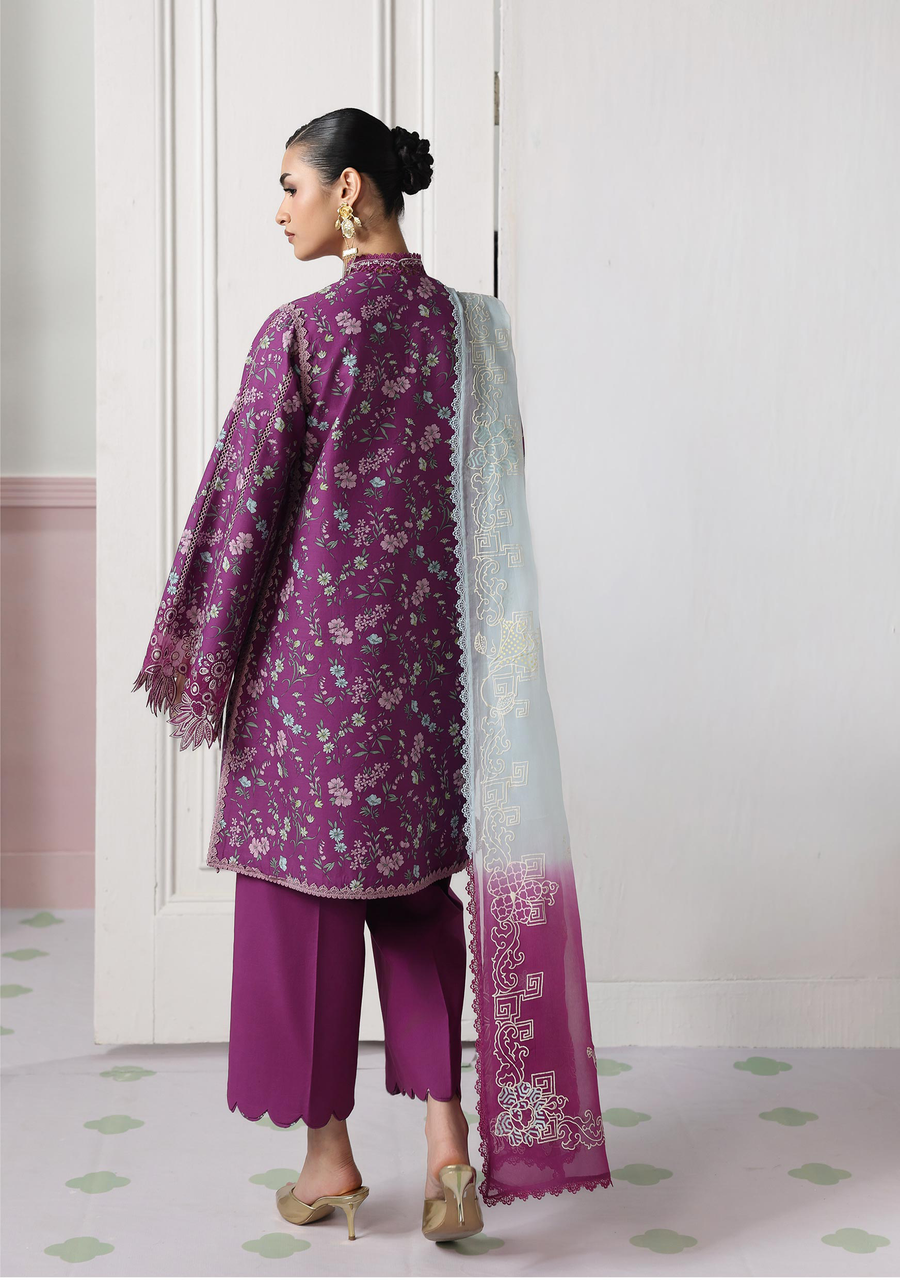 Qalamkar QPrints Embroidered Lawn Unstitched 3Pc Suit QQP-09A Brise