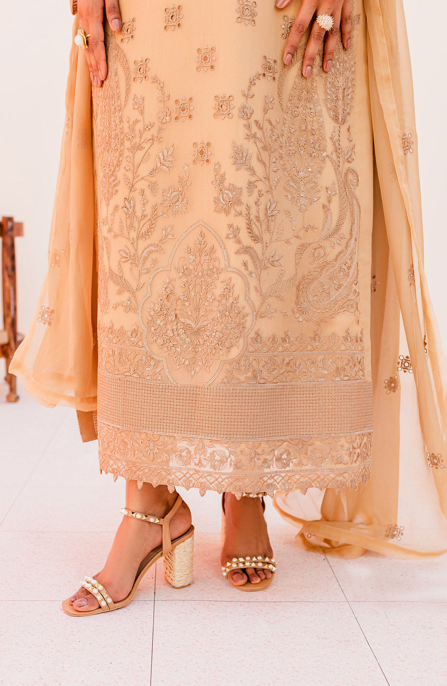 Maryum N Maria Sejal Embroidered Chiffon Unstitched 3Pc Suit QS23-501