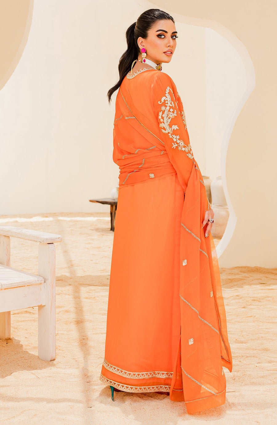 Maryum N Maria Sejal Embroidered Chiffon Unstitched 3Pc Suit QS23-506