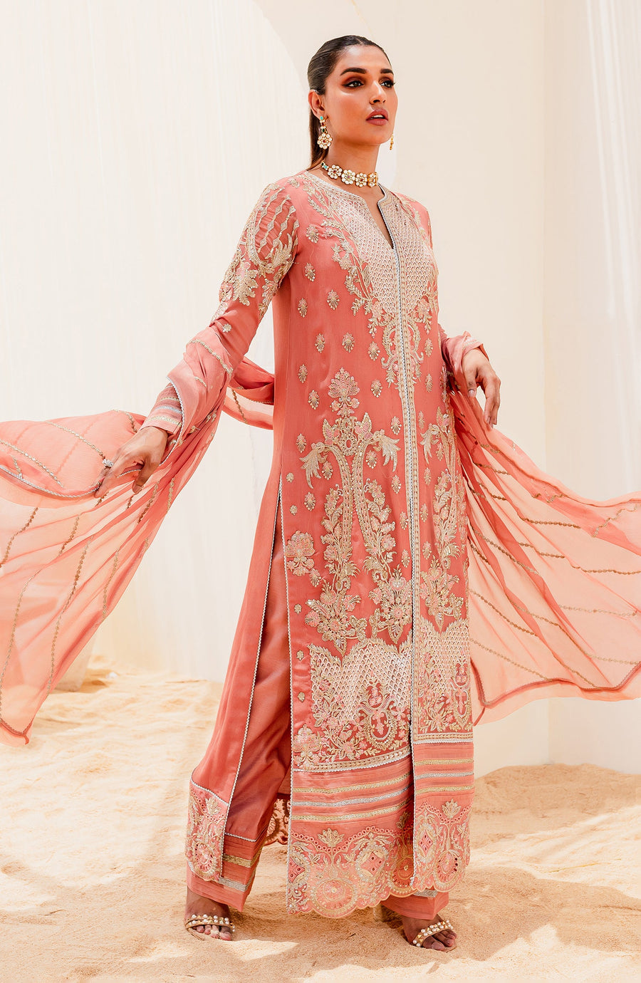 Maryum N Maria Sejal Embroidered Chiffon Unstitched 3Pc Suit QS23-509