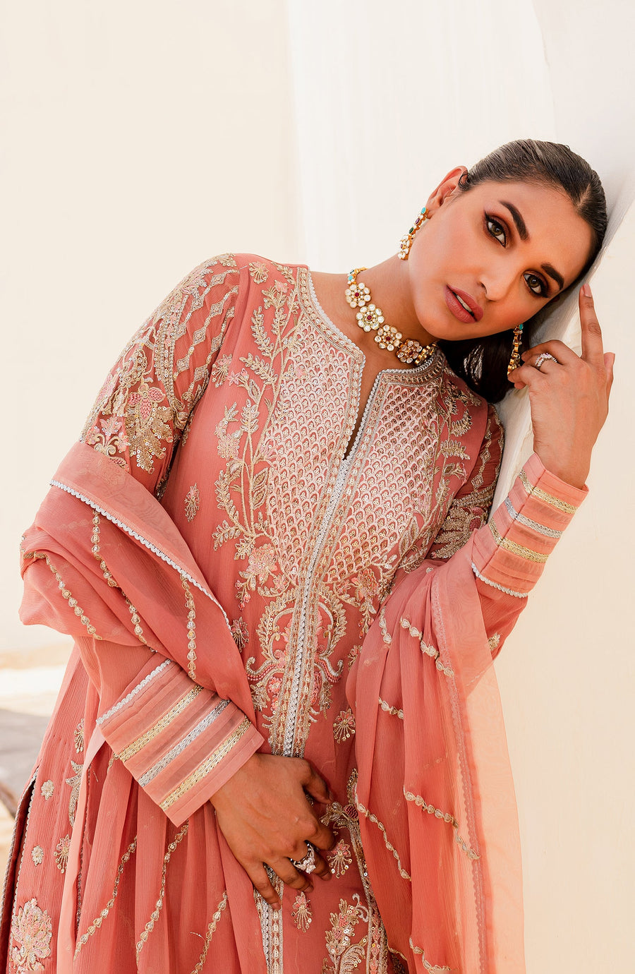 Maryum N Maria Sejal Embroidered Chiffon Unstitched 3Pc Suit QS23-509