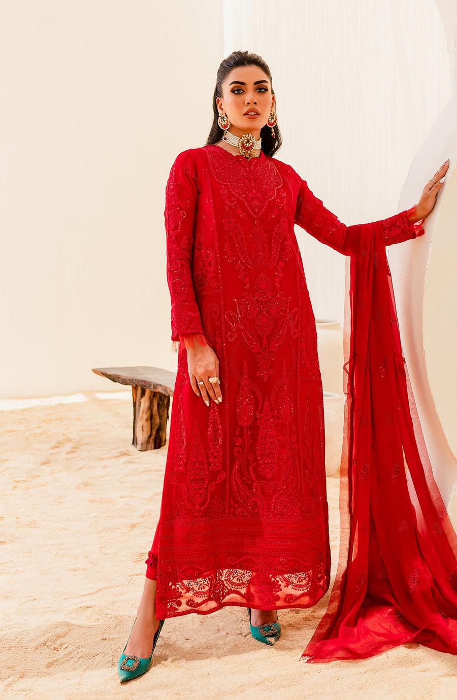 Maryum N Maria Sejal Embroidered Chiffon Unstitched 3Pc Suit QS23-510
