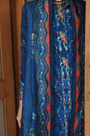 Qalamkar QPrints Unstitched Jacquard Weaved 3Pc Suit QW-02B SILAS