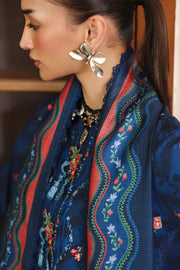 Qalamkar QPrints Unstitched Jacquard Weaved 3Pc Suit QW-02B SILAS