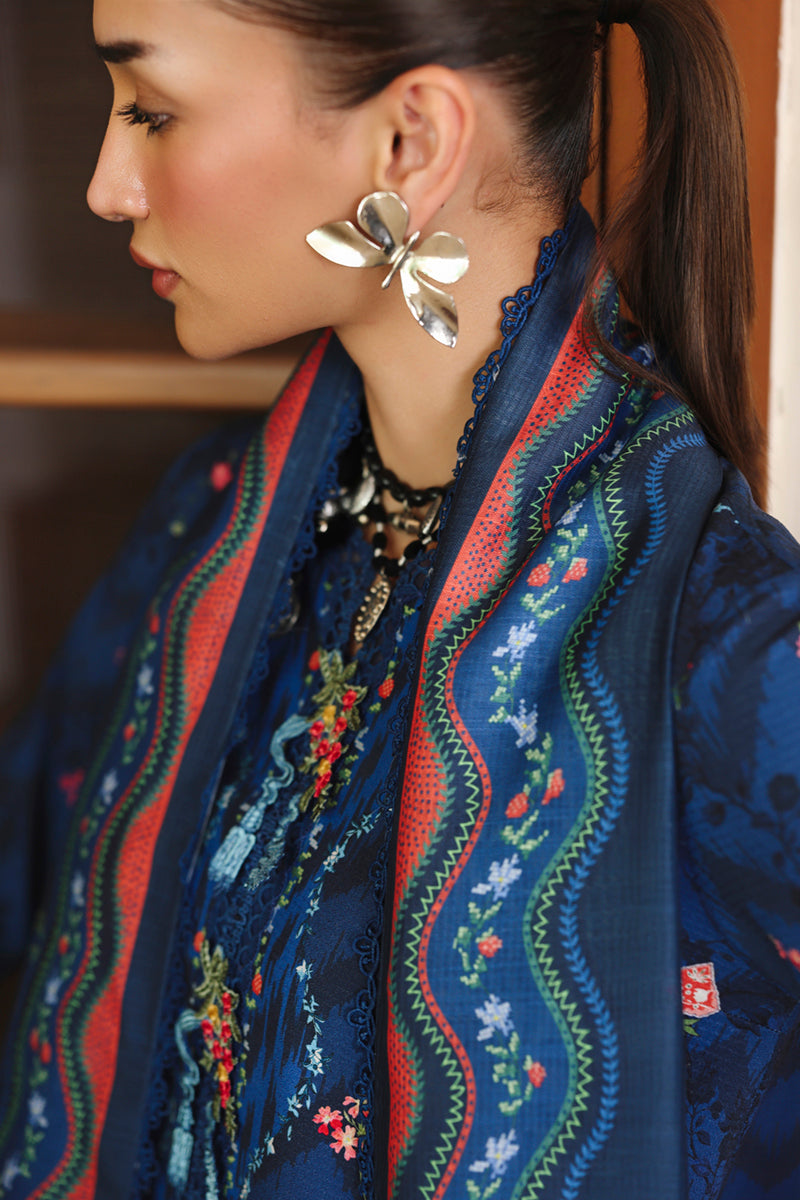 Qalamkar QPrints Unstitched Jacquard Weaved 3Pc Suit QW-02B SILAS