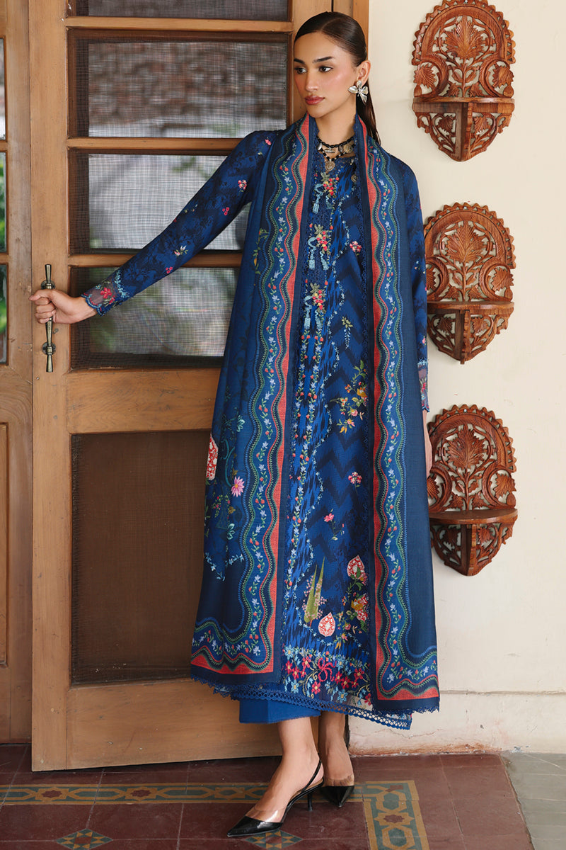Qalamkar QPrints Unstitched Jacquard Weaved 3Pc Suit QW-02B SILAS