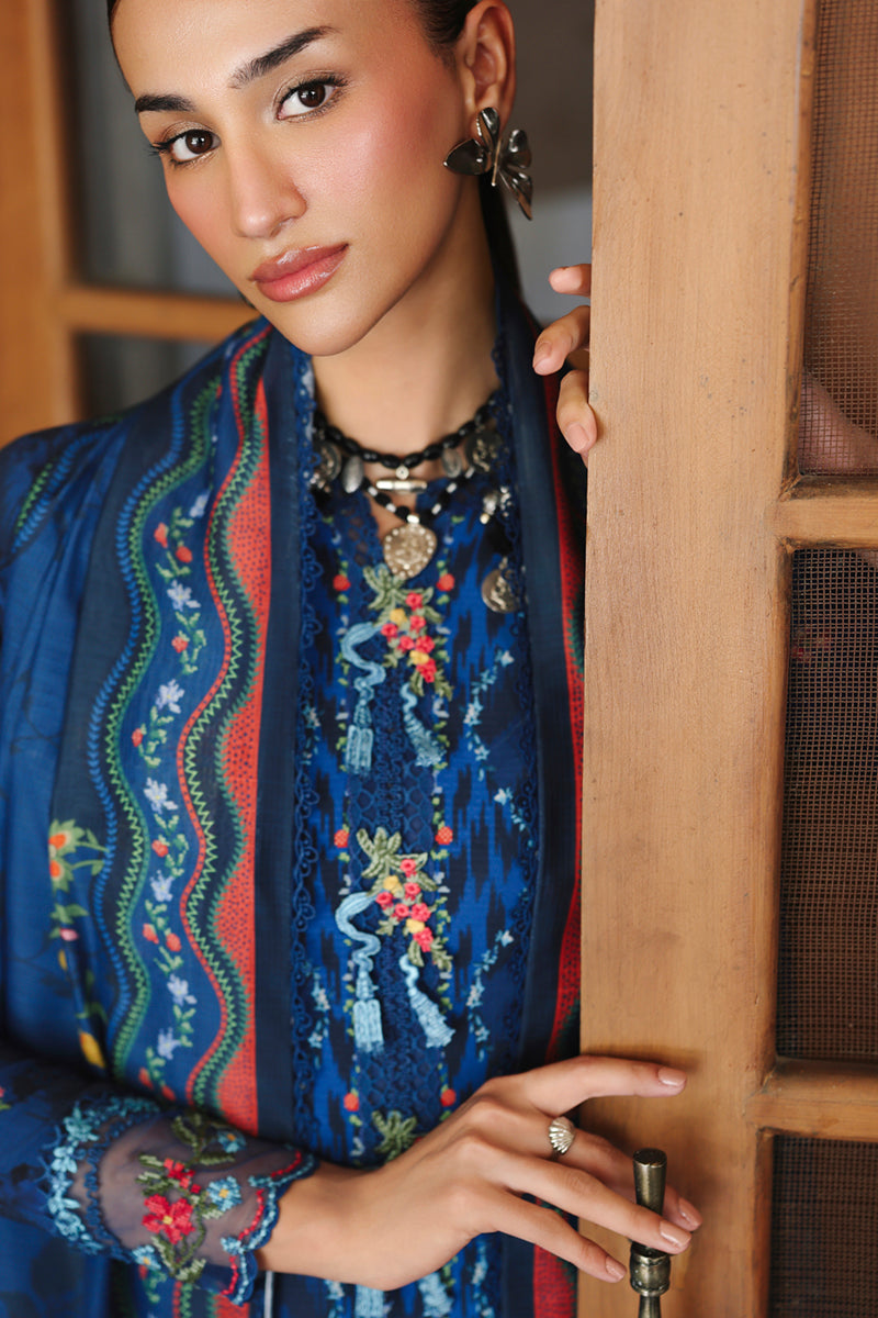 Qalamkar QPrints Unstitched Jacquard Weaved 3Pc Suit QW-02B SILAS