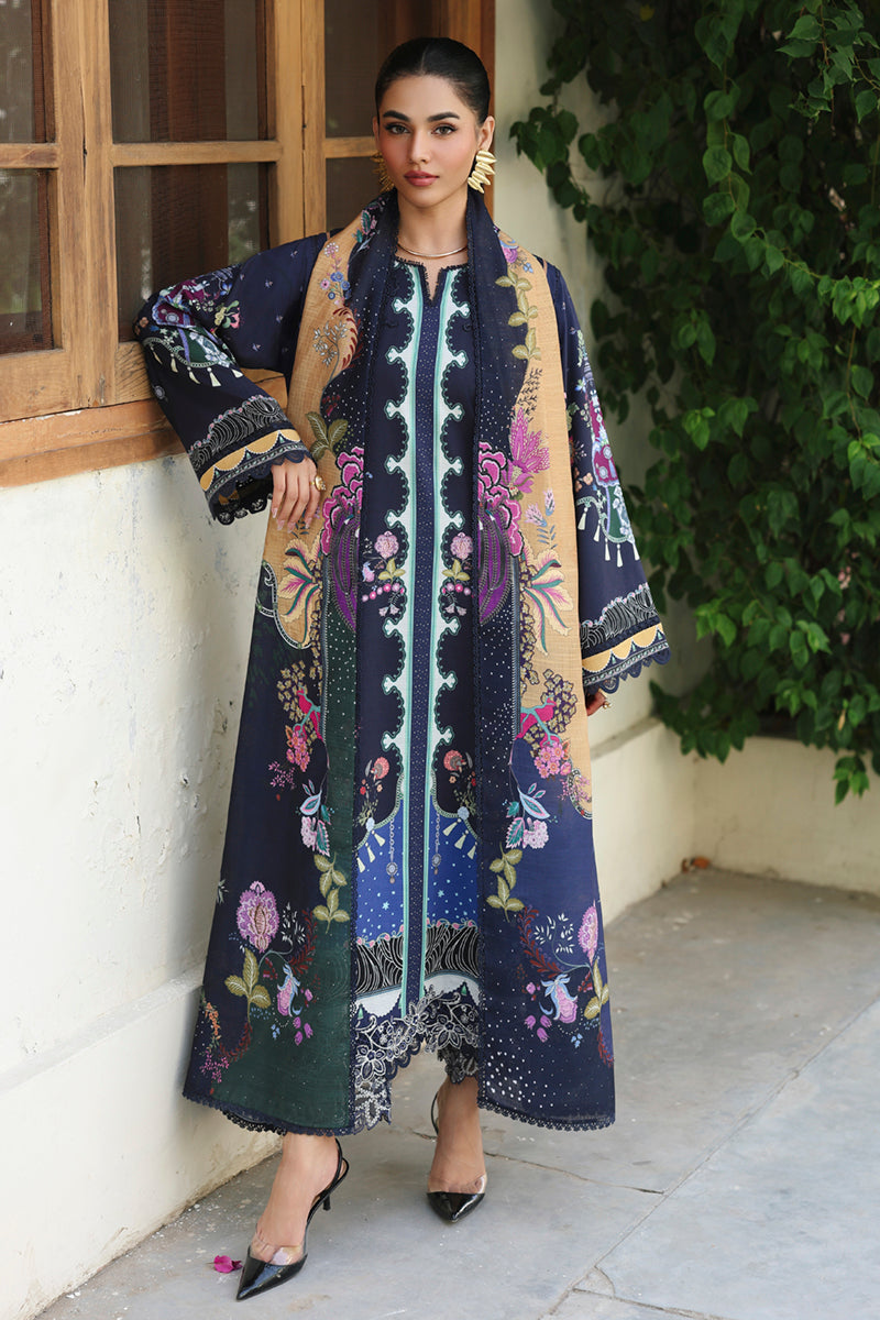 Qalamkar QPrints Unstitched Jacquard Weaved 3Pc Suit QW-04A ALLAN
