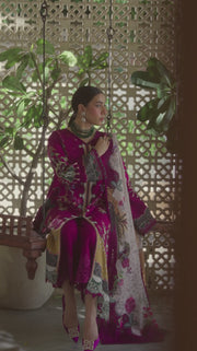 Qalamkar QPrints Unstitched Jacquard Weaved 3Pc Suit QW-04B LACEY