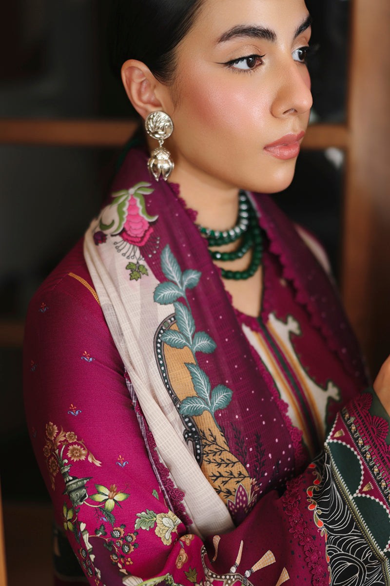 Qalamkar QPrints Unstitched Jacquard Weaved 3Pc Suit QW-04B LACEY