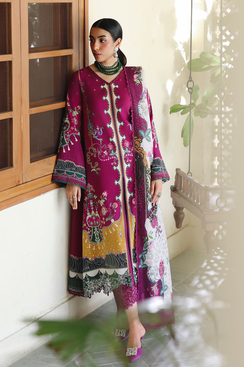 Qalamkar QPrints Unstitched Jacquard Weaved 3Pc Suit QW-04B LACEY