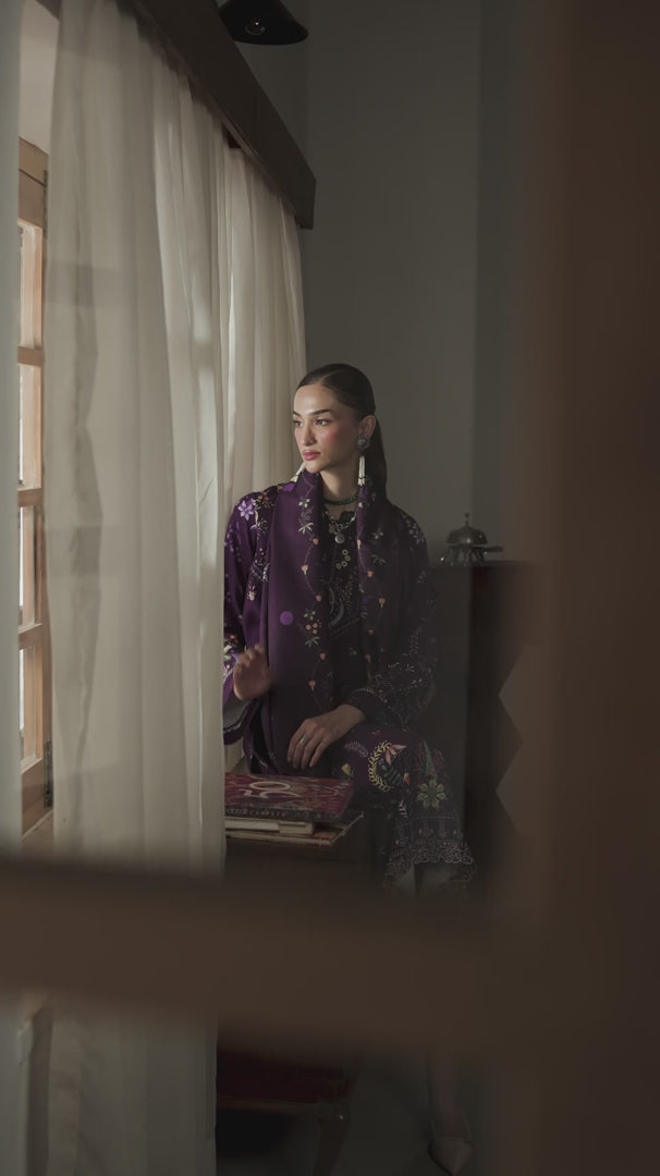 Qalamkar QPrints Unstitched Jacquard Weaved 3Pc Suit QW-05A ELIAN