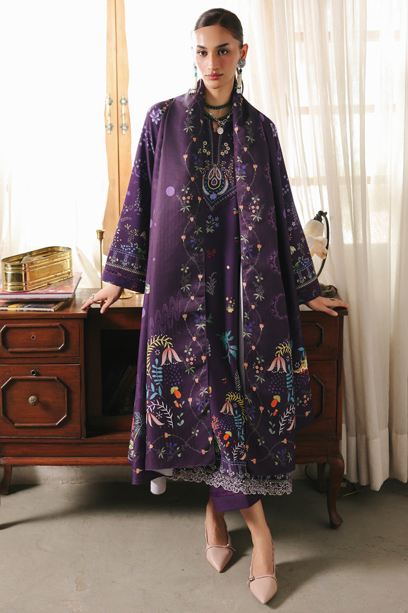 Qalamkar QPrints Unstitched Jacquard Weaved 3Pc Suit QW-05A ELIAN