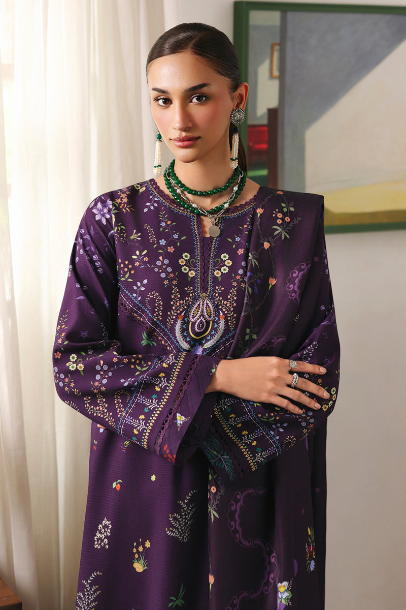 Qalamkar QPrints Unstitched Jacquard Weaved 3Pc Suit QW-05A ELIAN